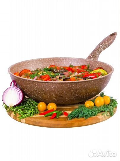 Сковорода-вок 28см гранит