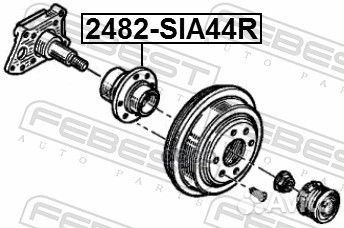 Ступица задняя 2482-SIA44R Febest