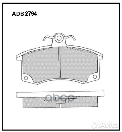 Колодки тормозные дисковые передние Allied Nipp