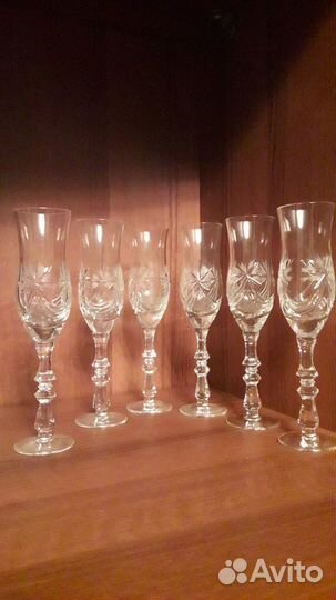 Фужеры хрустальные. Высота 20,5 см
