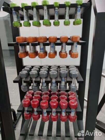 Стойка для виниловых гантелей вертикальная на 60шт