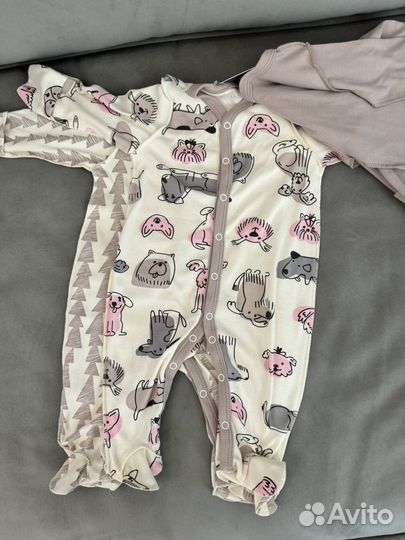 Одежда для новорожденных девочек, слипы 62 размера