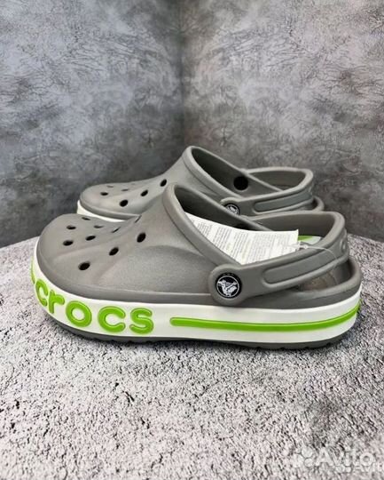 Кроксы шлепанцы Crocs clog сабо серые