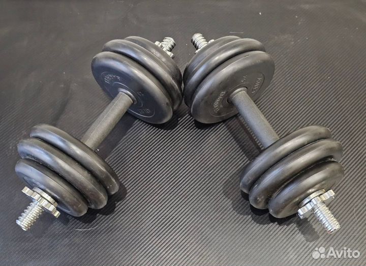 Гантели обрезиненные MB Barbell Atlet