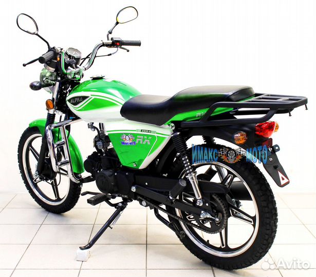 Мопед Motoland Alpha RX 11, 110 см3. green/white