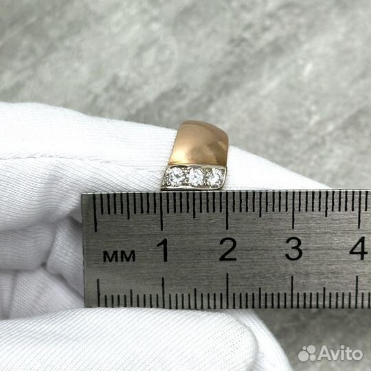 Золотое кольцо Чалма СССР 583 бриллианты 0,27 ct