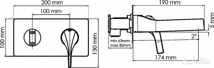 Смеситель для раковины Wasserkraft Sauer 7130