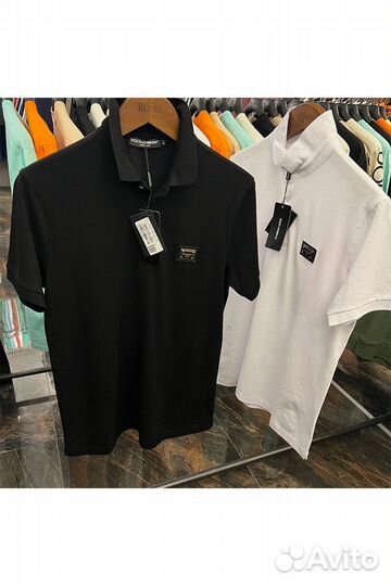 Поло D&G 2025 премиум черное/белое 50,52,54