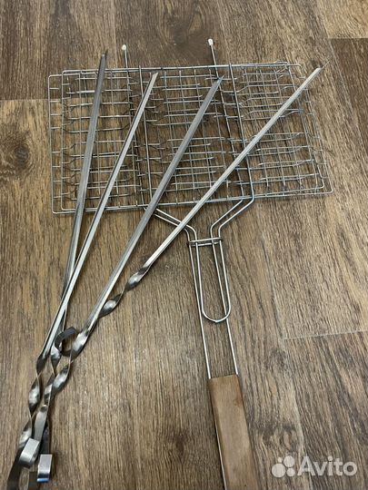 Решетка для гриля с шампурами
