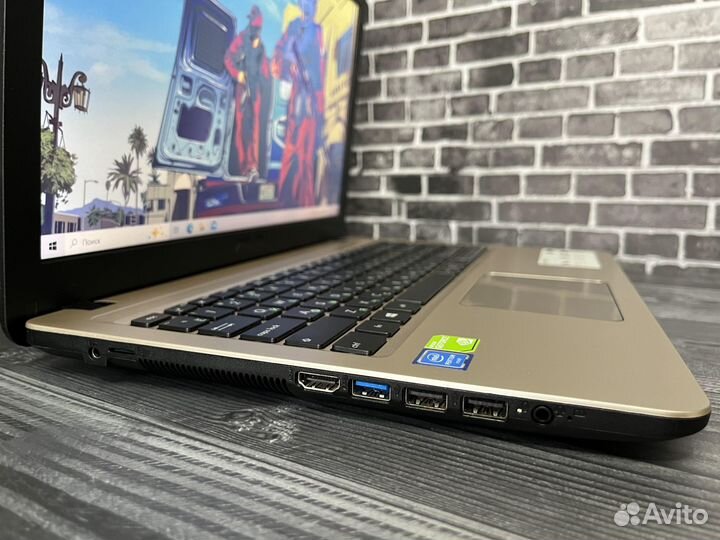 Мощный ноутбук Asus nvidia 920MX/4 ядра/SSD