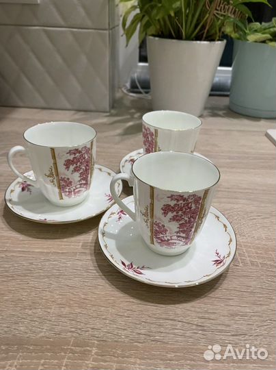 Три чайных/кофейных пары лфз