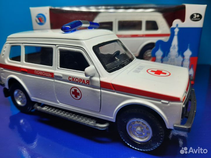 Модель ваз 2121 нива медпомощь машинка игрушка