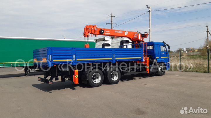 Бортовой грузовик КАМАЗ 65117-3010-48 с КМУ Kanglim, 2024