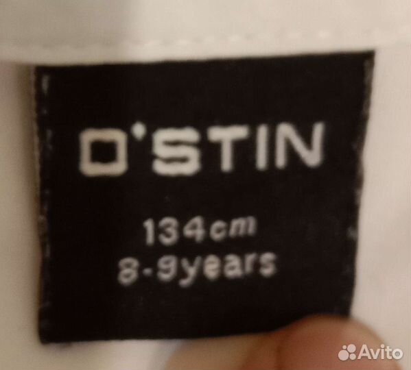 Рубашка белая O'stin рост 134