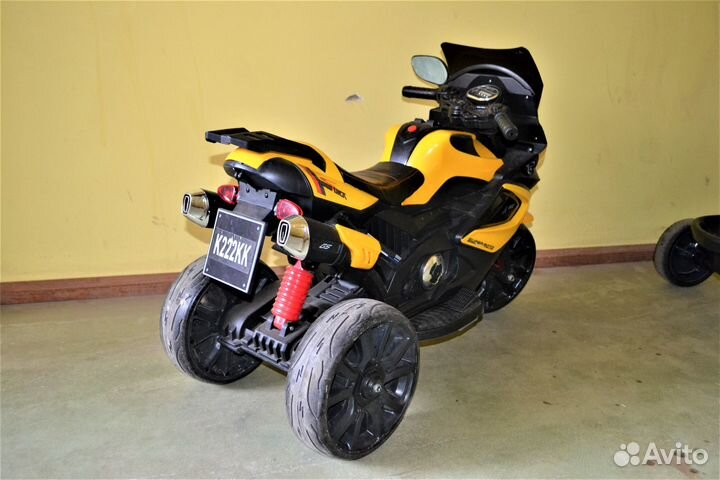 Детский электромобиль трехколесный мотоцикл