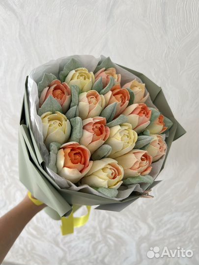 Зефирные букеты,зефирные цветы