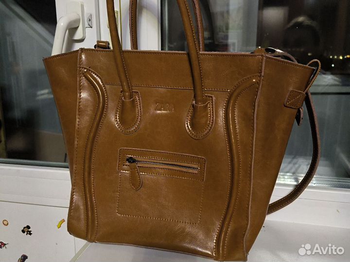 Кожаная сумка Zara