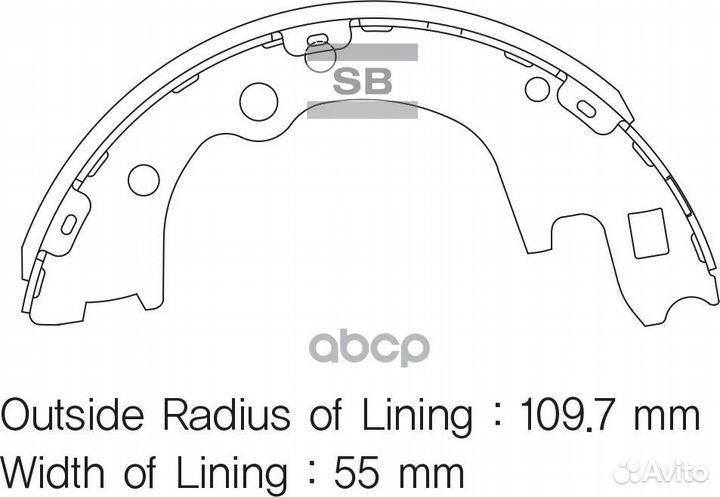 SA135SNS 583054FA01 колодки барабанные з Hyu