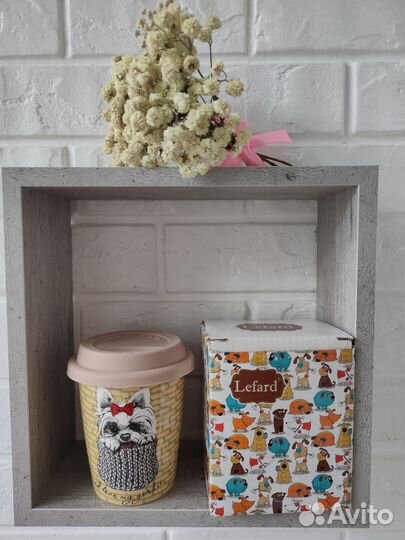 Кружка керамическая с крышкой