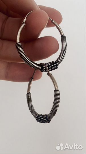 Серьги серебро этника бохо