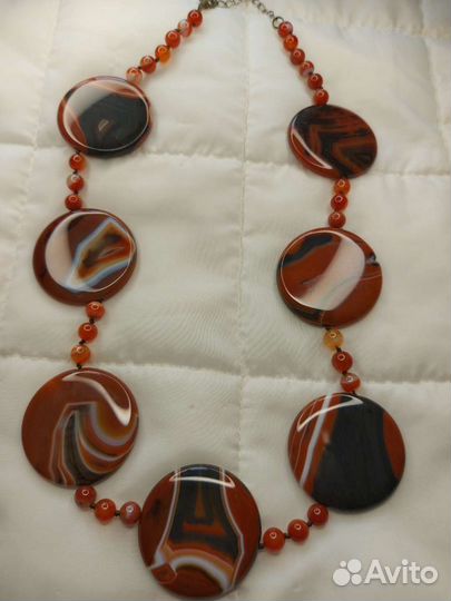 Бусы сардоникс