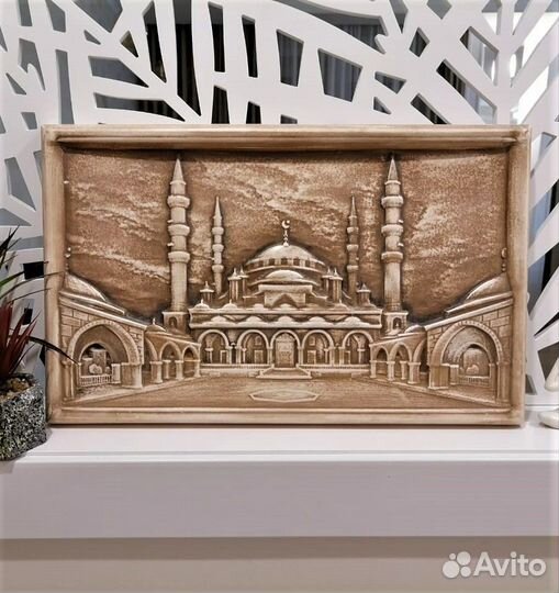 Фреска из гипса Мечеть Сердце Чечни
