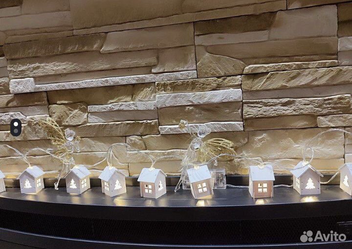 Новогодняя гирлянда домики