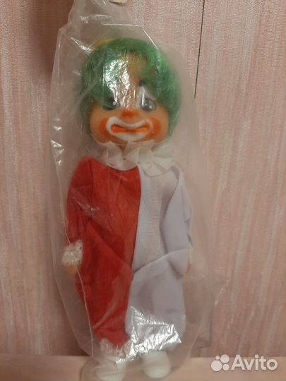 Кукла гдр. Клоун гдр. Новый в упаковке