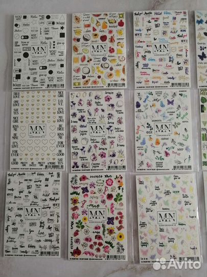 Наклейки для ногтей с фольгой