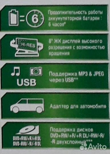 Портативный DVD проигрыватель sony