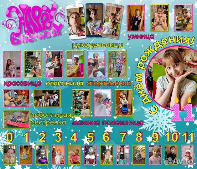 Плакат поздравление подарок на заказ