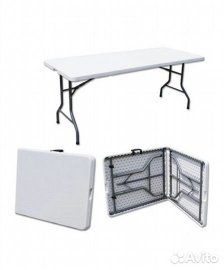 Стол складной пластиковый усиленный 120, 150, 180