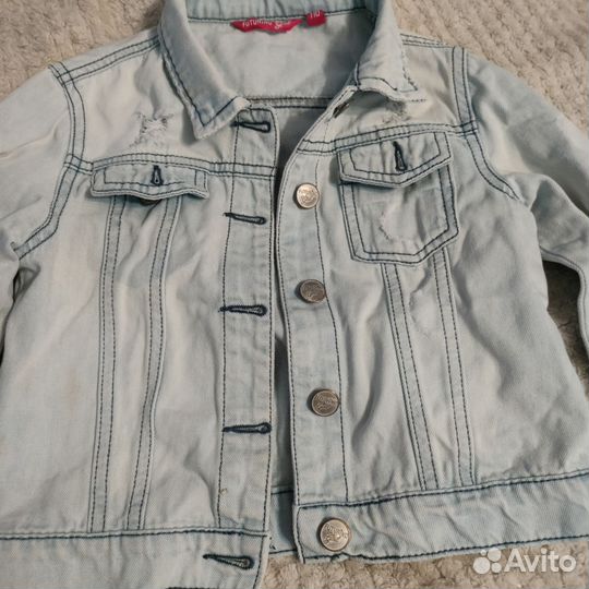 Джинсовая куртка для девочки 110