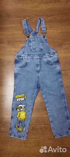 Полукомбинезон джинсовый 98