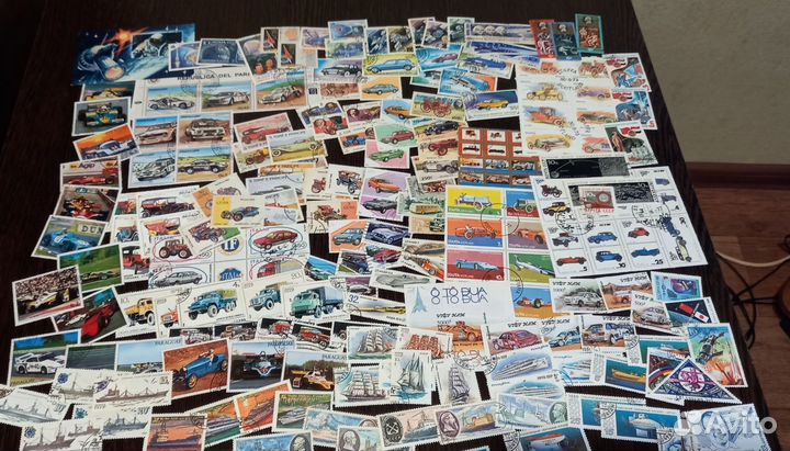 Почтовые марки (авто, корабли, космос)