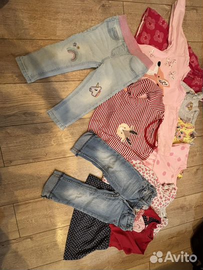 Вещи пакетом для девочки 86 92