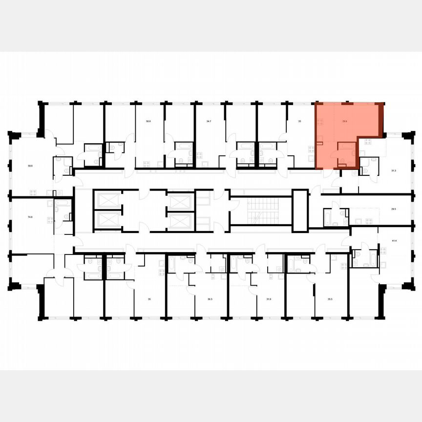 Квартира-студия, 29,9 м², 17/32 эт.