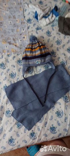 Комплект шапка и шарф для мальчика