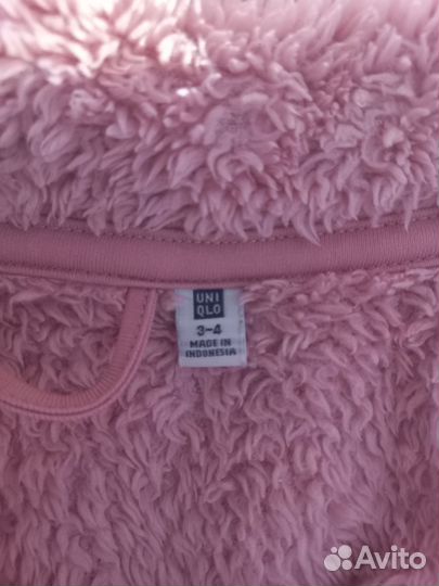 Кофта на замке Тёплая uniqlo на девочку