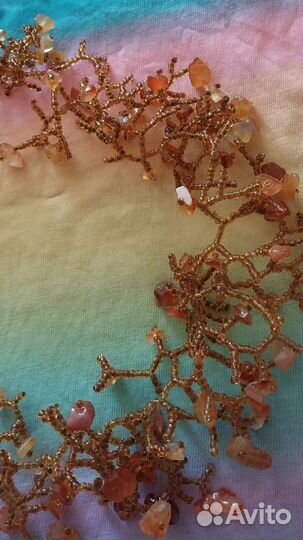 Колье с сердоликом