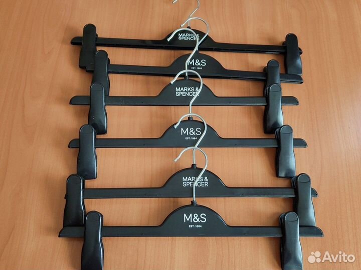 Вешалки плечики для брюк с зажимами