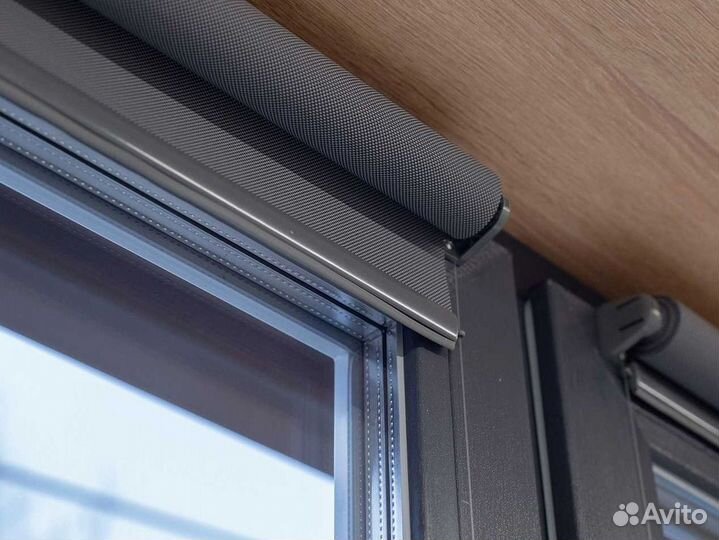 Рулонные шторы мини блэкаут тканевые