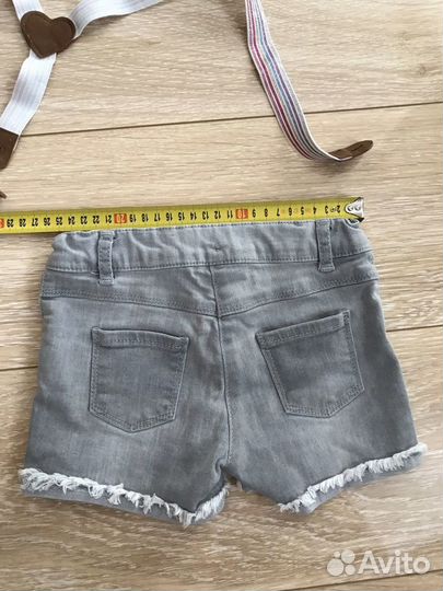 Шорты для девочки летние джинсовые Вайкики 104 110