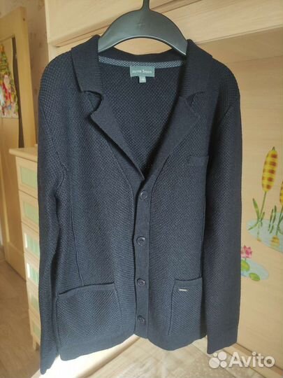 Вязаный пиджак/кардиган на мальчика 146 размер
