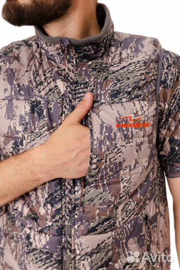 Терможилет king hunter warm light camo/grey