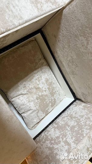 Кресло в стиле Лофт, бежевый велюр own/70 см