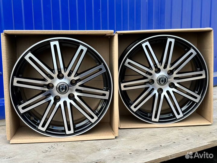 Диски r17 5x114.3 HRE UV-2 черные с полировкой Той