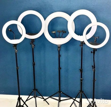 Кольцевая лампа + усиленный штатив 210 см гарантия