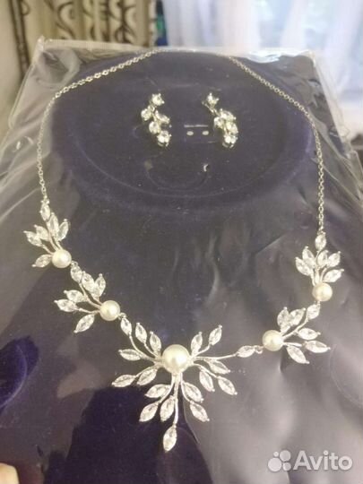 Свадебное Колье и серьги