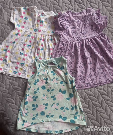 Платья,майки пакетом на 74-86